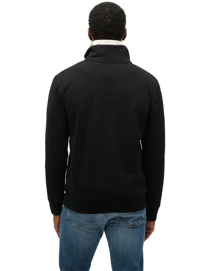 Essential Logo Henley in Black image 2