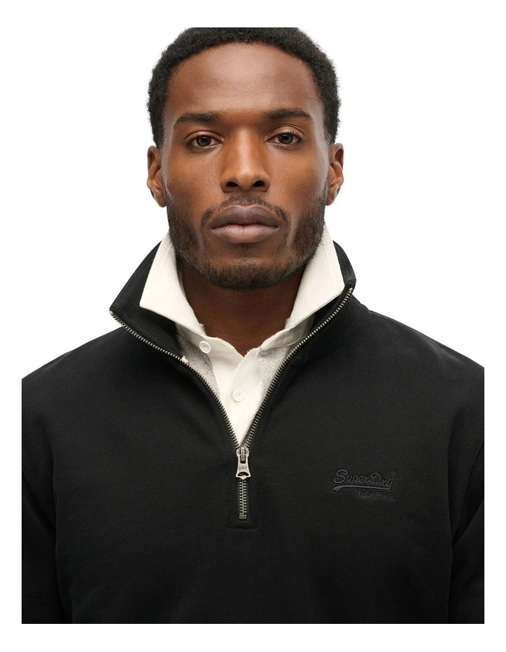 Essential Logo Henley in Black image 3