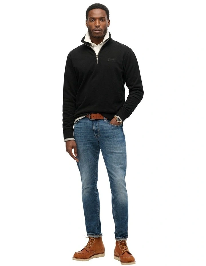 Essential Logo Henley in Black image 5