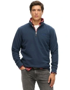 Essential Logo Henley in Lauren Navy