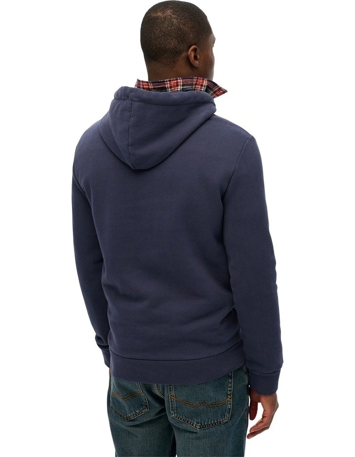 Vintage Logo Tonal Relaxed Hoodie in Lauren Navy image 2