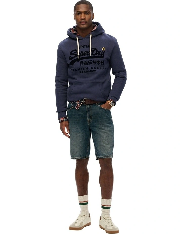 Vintage Logo Tonal Relaxed Hoodie in Lauren Navy image 5