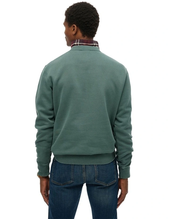 Micro Logo Crew in Stormy Green image 2
