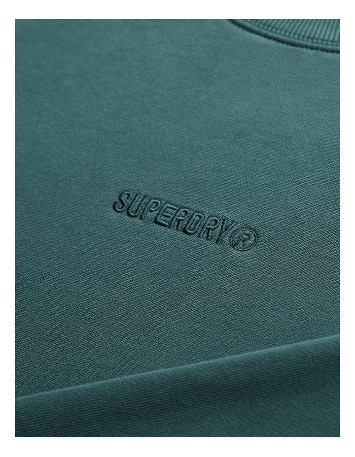Micro Logo Crew in Stormy Green image 6