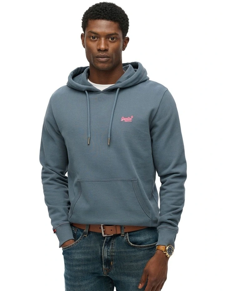 Essential Logo Hoodie in Stormy Weather Blue image 1