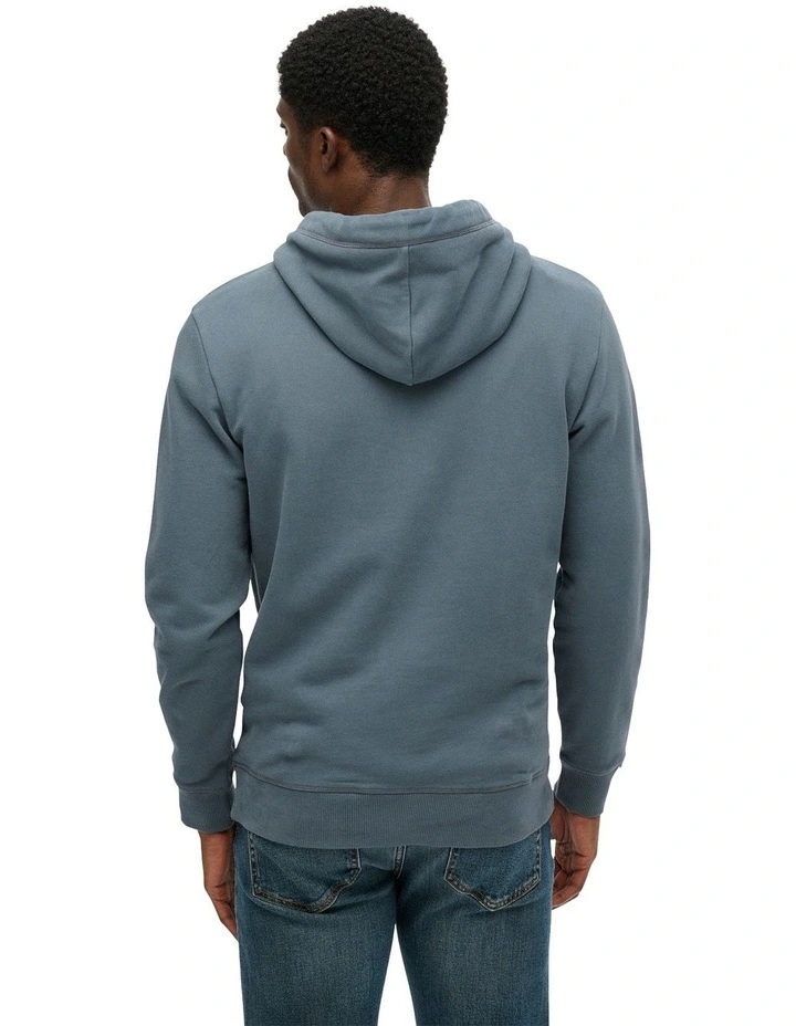 Essential Logo Hoodie in Stormy Weather Blue image 2