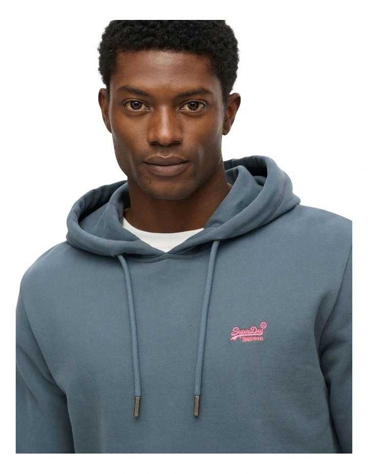 Essential Logo Hoodie in Stormy Weather Blue image 3