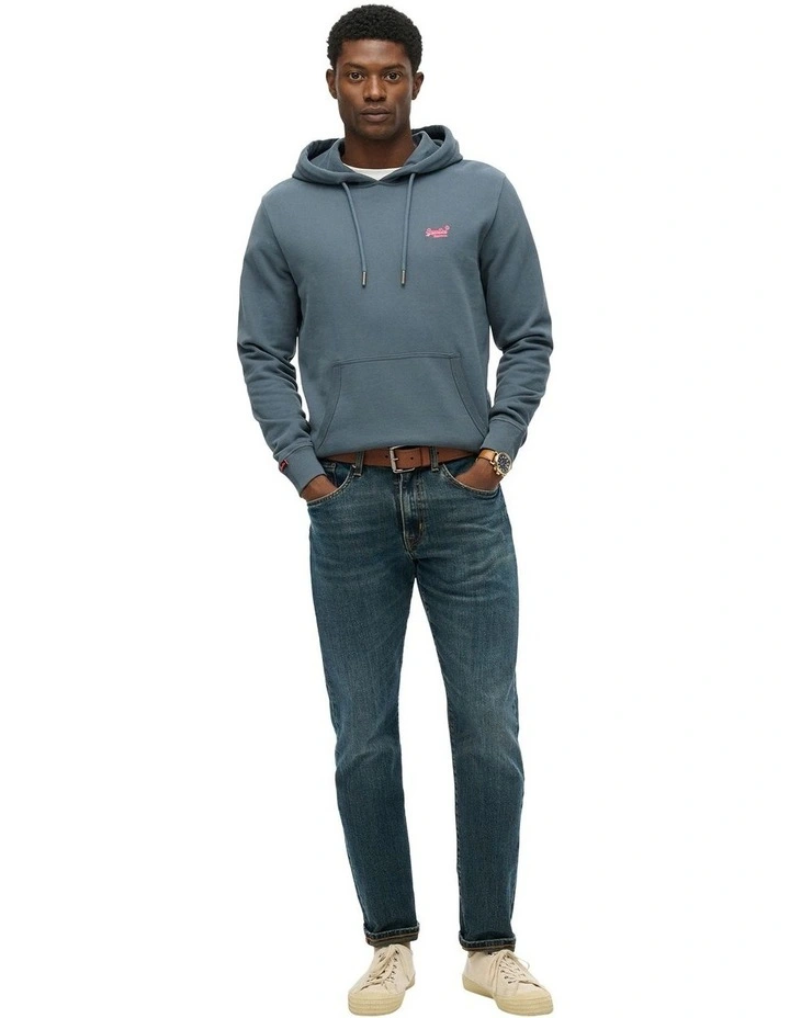 Essential Logo Hoodie in Stormy Weather Blue image 5