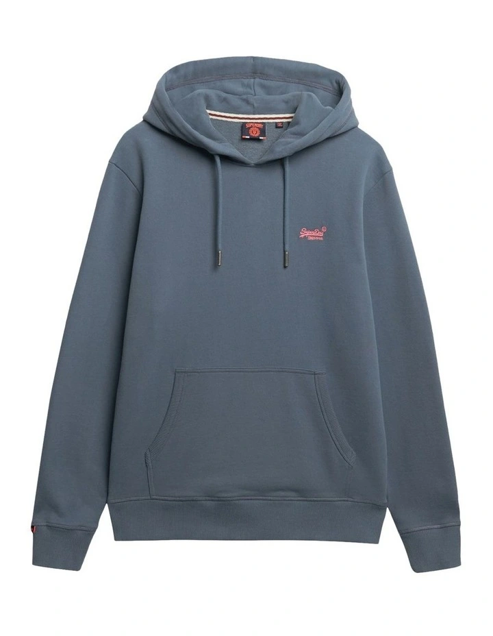 Essential Logo Hoodie in Stormy Weather Blue image 7