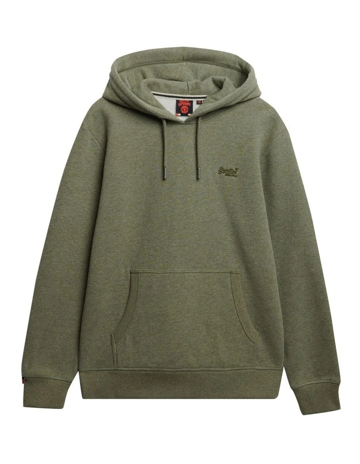 Essential Logo Hoodie in Faded Sage Green Marle image 7