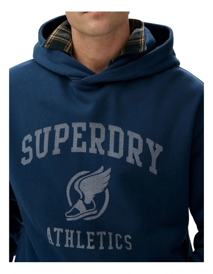 Vintage Athletics Oversized Hoodie in Insignia Blue image 4