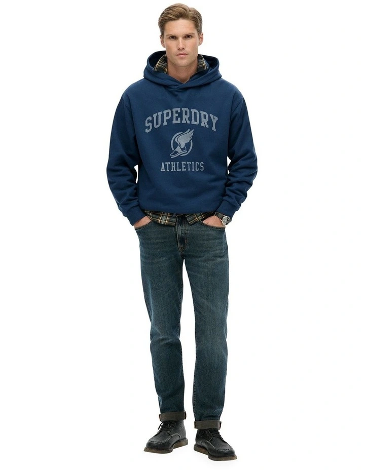Vintage Athletics Oversized Hoodie in Insignia Blue image 5