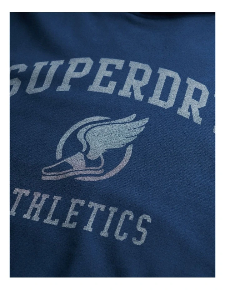 Vintage Athletics Oversized Hoodie in Insignia Blue image 6