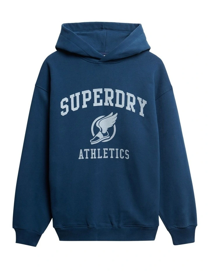 Vintage Athletics Oversized Hoodie in Insignia Blue image 7