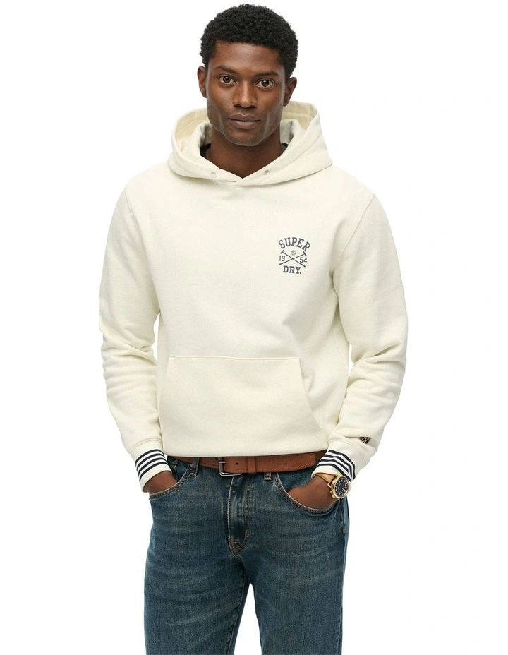 Athletic Club Hoodie in Off White image 1