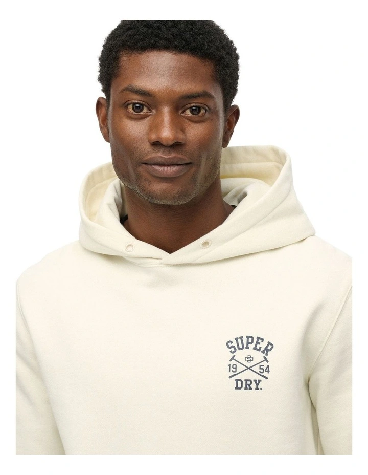Athletic Club Hoodie in Off White image 3
