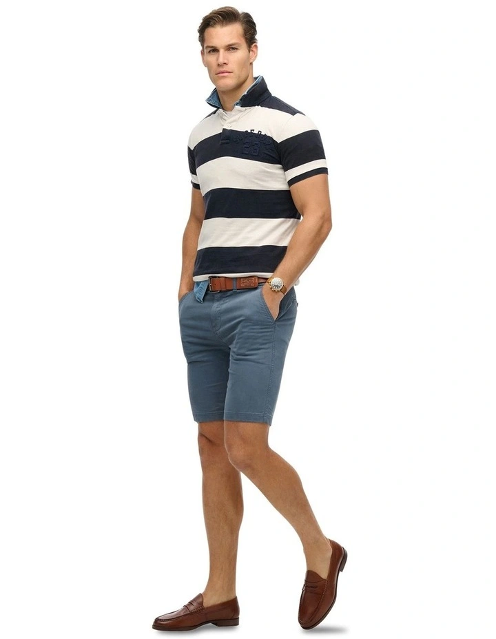 Officer Chino Shorts in Washed Blue image 3