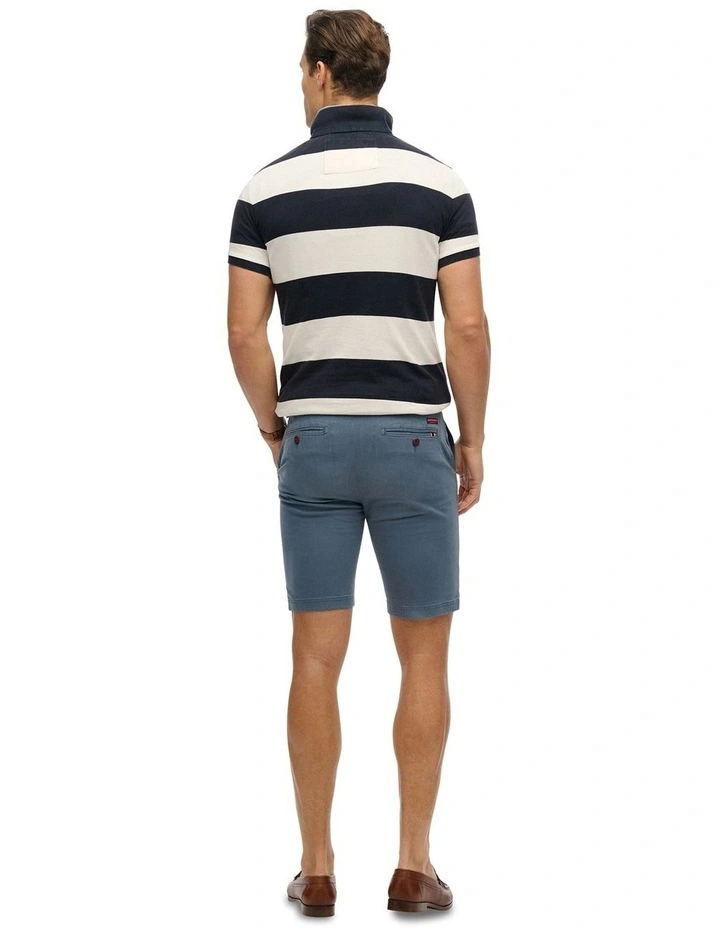 Officer Chino Shorts in Washed Blue image 4