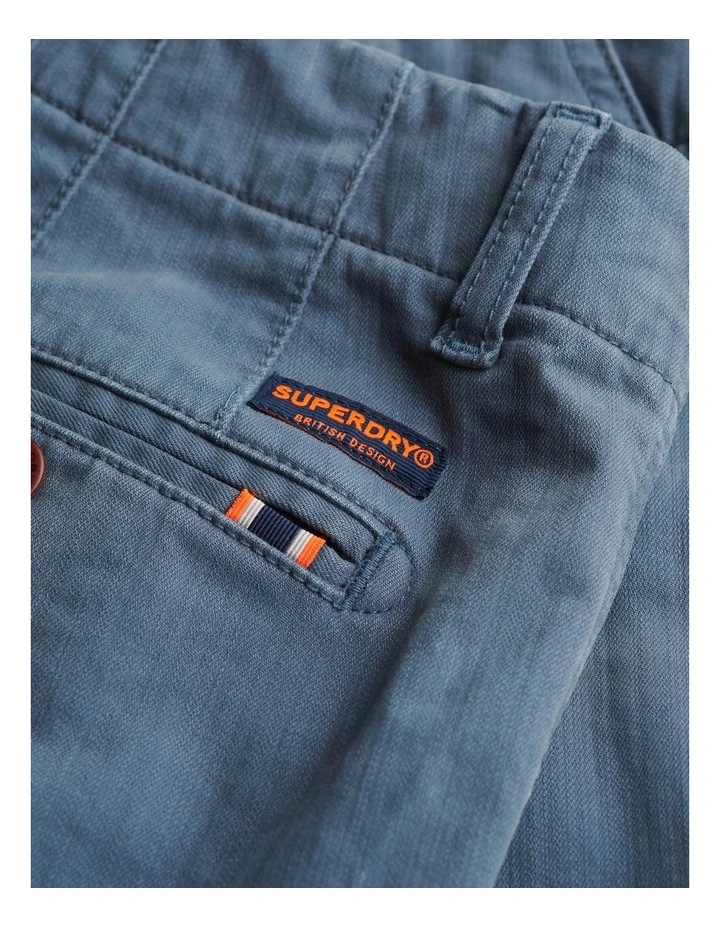 Officer Chino Shorts in Washed Blue image 5