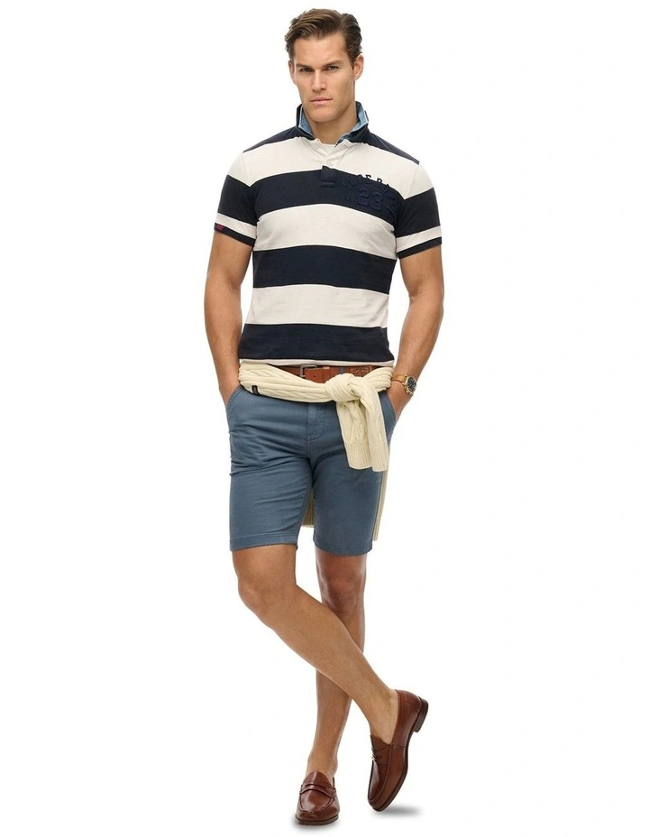 Officer Chino Shorts in Washed Blue image 6
