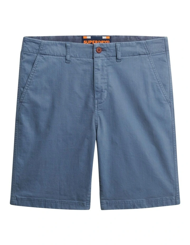 Officer Chino Shorts in Washed Blue image 7