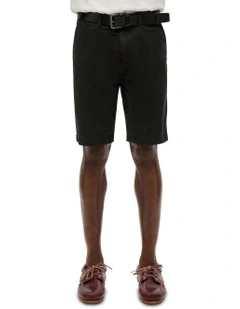 Officer Chino Short in Washed Black