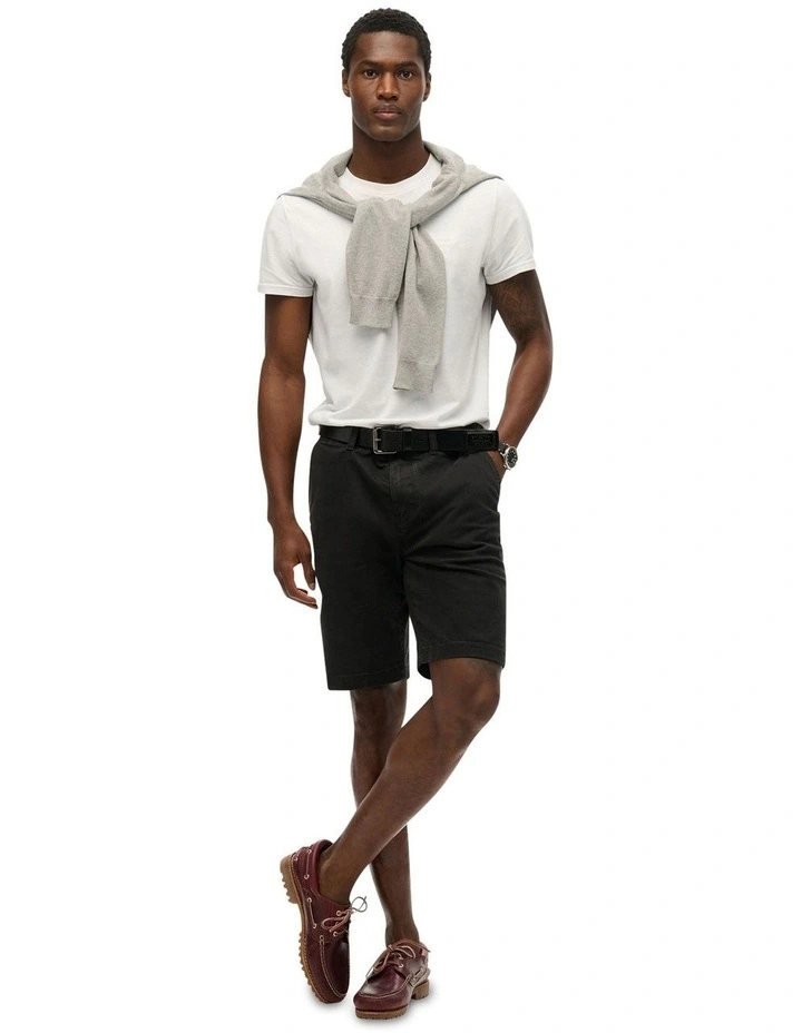 Officer Chino Short in Washed Black image 3