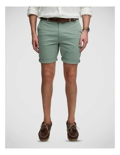 Premium Regular Chino Short in Sage Green