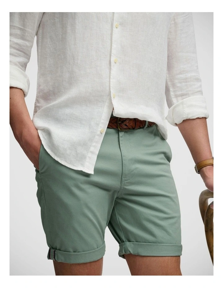 Premium Regular Chino Short in Sage Green image 3
