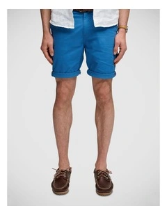 Premium Regular Chino Short in Cali Blue