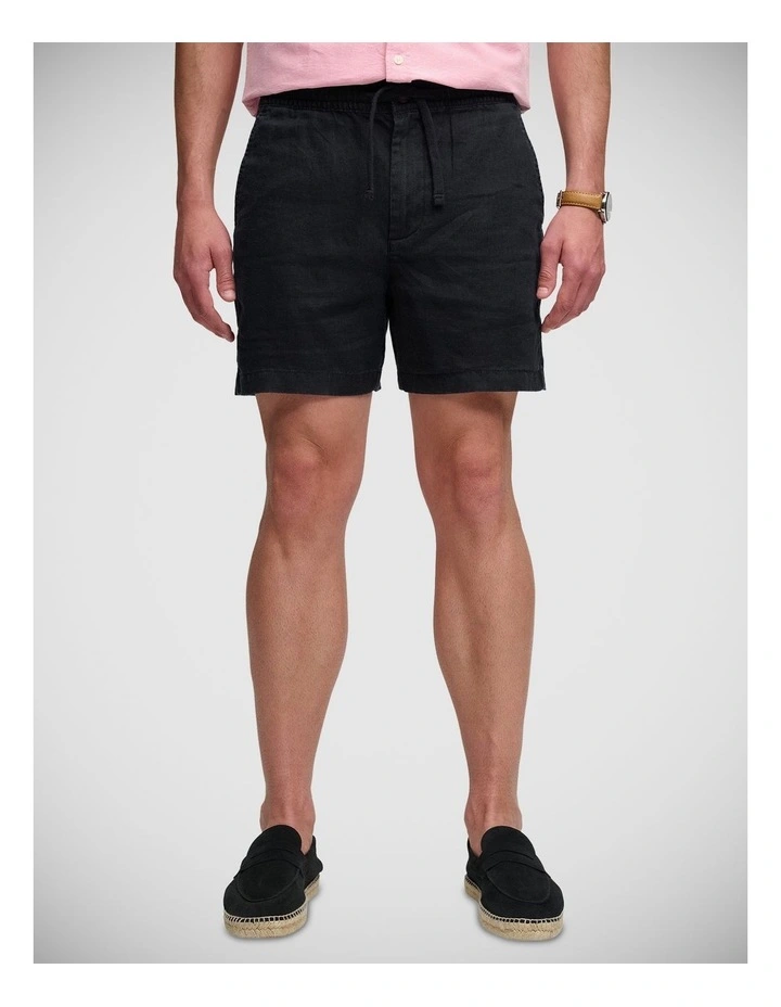 Merchant Linen Short in Eclipse Navy image 1