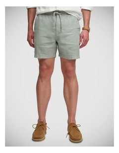 Merchant Linen Short in Bay Green