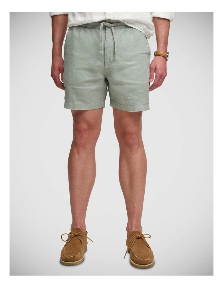 Merchant Linen Short in Bay Green image 1