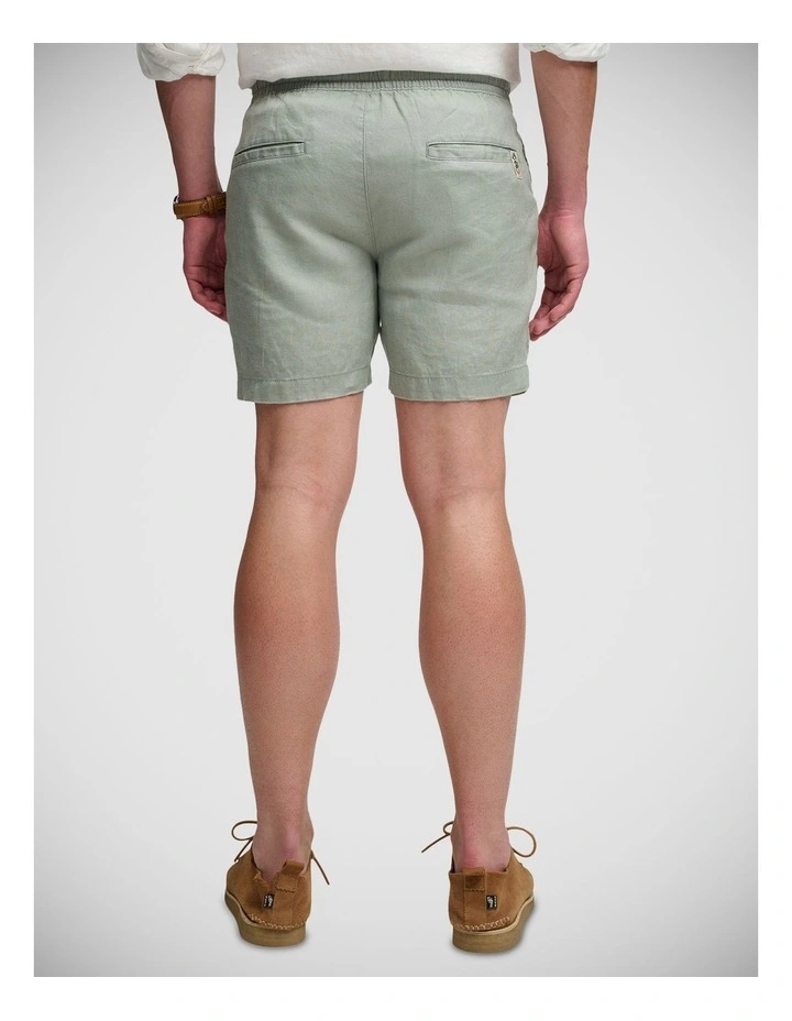 Merchant Linen Short in Bay Green image 2