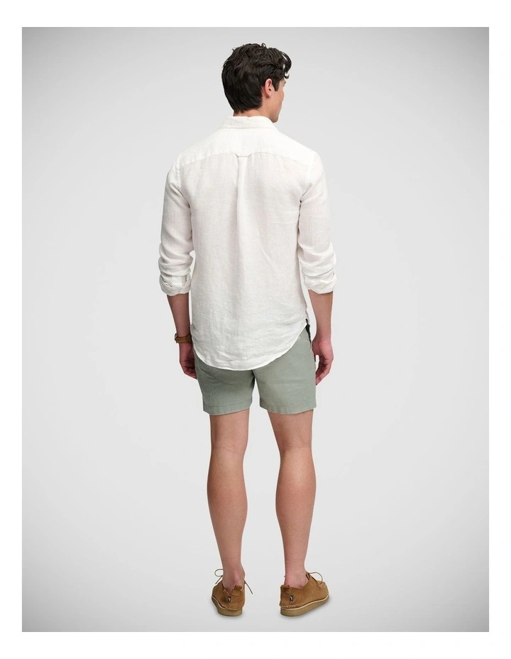 Merchant Linen Short in Bay Green image 6