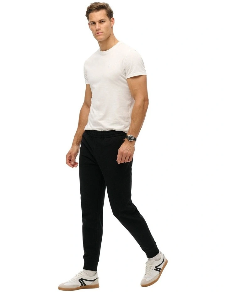 Essential Logo Joggers in Black image 3