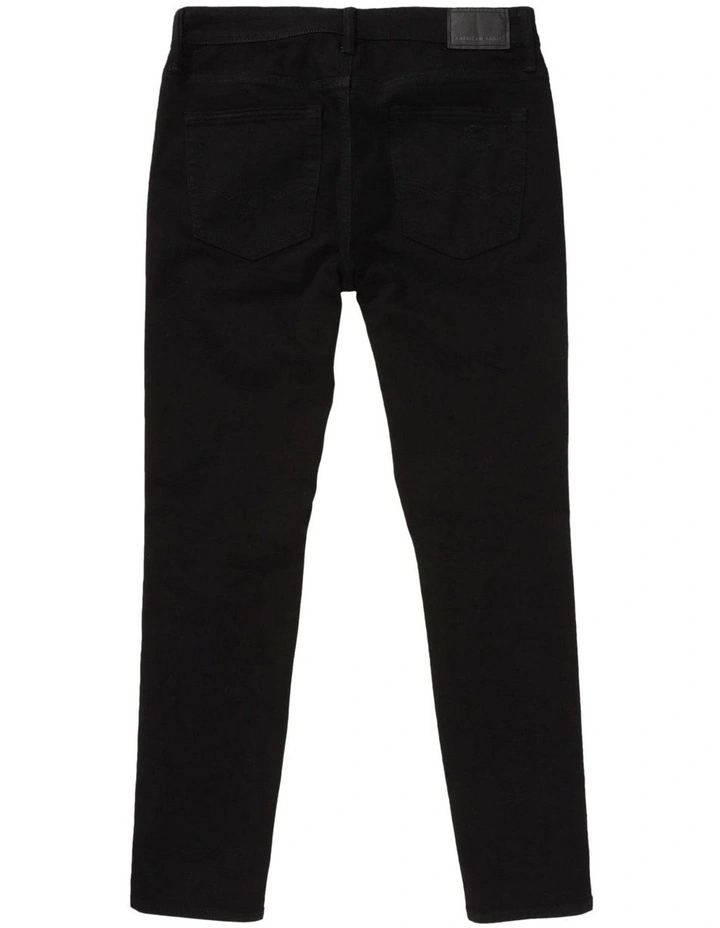 Flex Athletic Skinny Patched Jeans in Always Black image 4