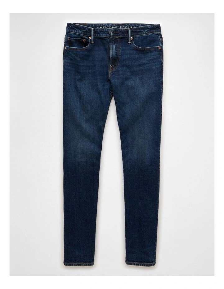 Flex  Patched Athletic Skinny Jean in Deep End image 3