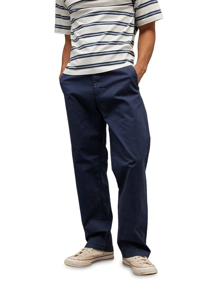 Flex Loose Lived-In Khaki Pant in Classic Navy image 1