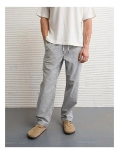 Pull-On Trekker Pant in Retro Indigo Stripe