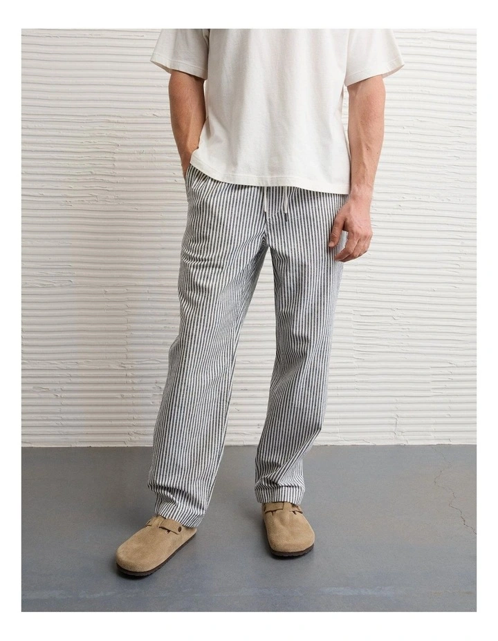 Pull-On Trekker Pant in Retro Indigo Stripe image 1