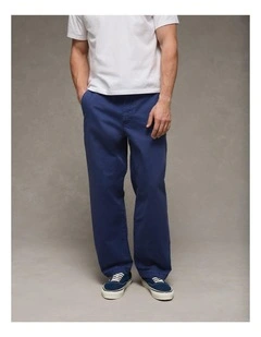 Flex Loose Lived-In Khaki Pant in Bright Blue
