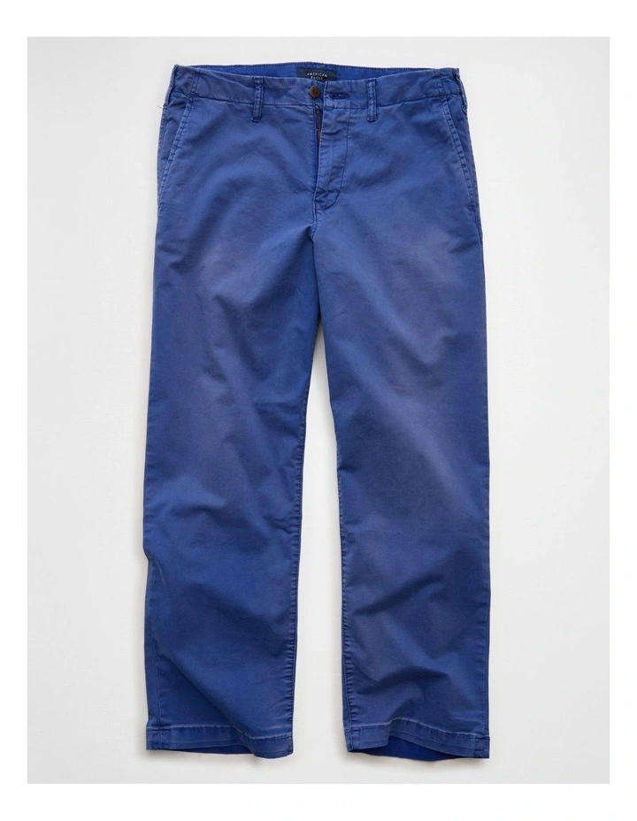 Flex Loose Lived-In Khaki Pant in Bright Blue image 3