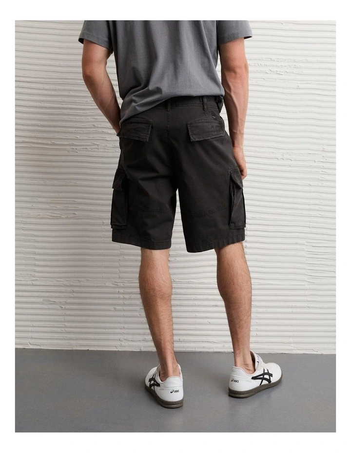 10 Flex Lived-In Cargo Short in Black image 2