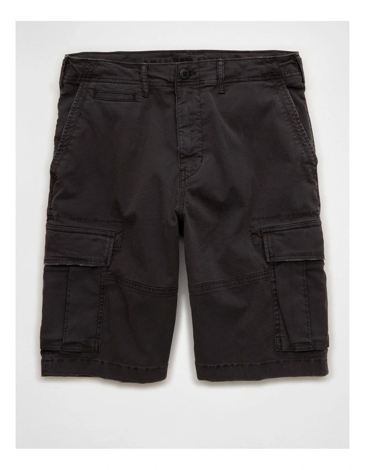 10 Flex Lived-In Cargo Short in Black image 3