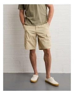 10" Flex Lived-In Cargo Short in Khaki