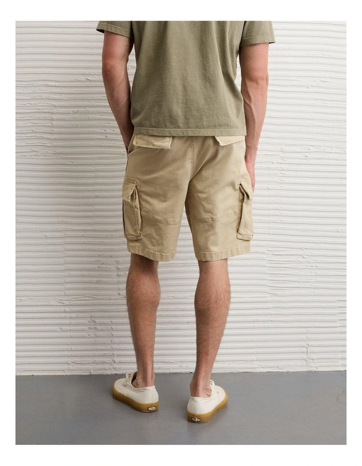10" Flex Lived-In Cargo Short in Khaki image 2