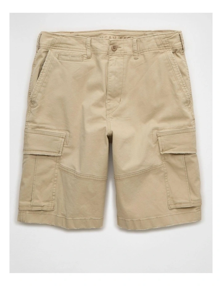 10" Flex Lived-In Cargo Short in Khaki image 3