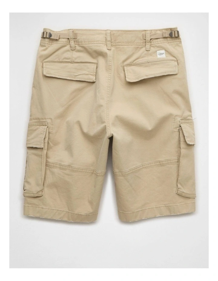 10" Flex Lived-In Cargo Short in Khaki image 4