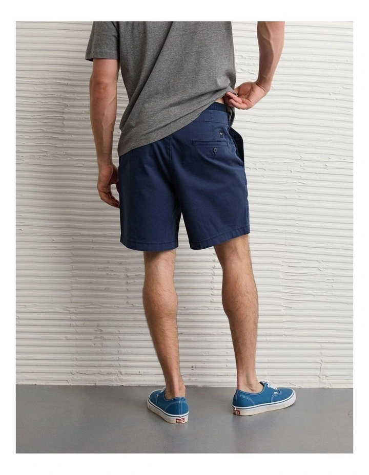 7" Flex Lived-In Khaki Short in Navy image 2